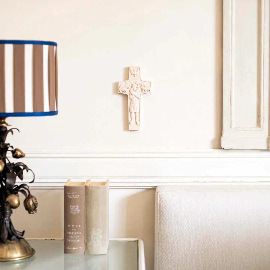 POPE FRANCIS - GOOD SHEPHERD WALL CROSS - WOOD - Image 2