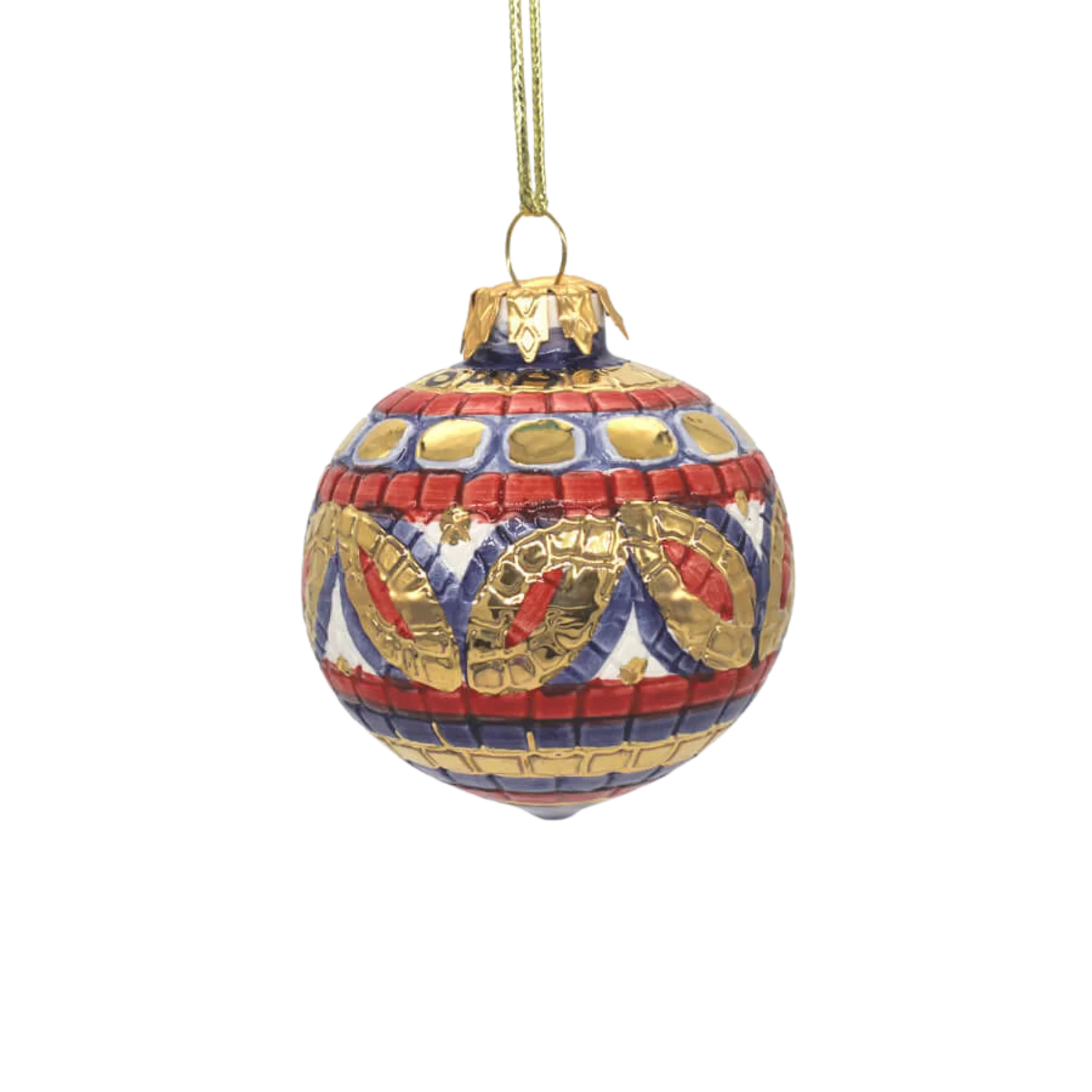PURPLE CHRISTMAS BAUBLE - CERAMIC