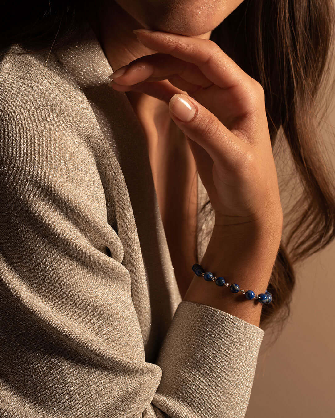 ROSARY BRACELET LAPIS LAZULI - SILVER - Image 2