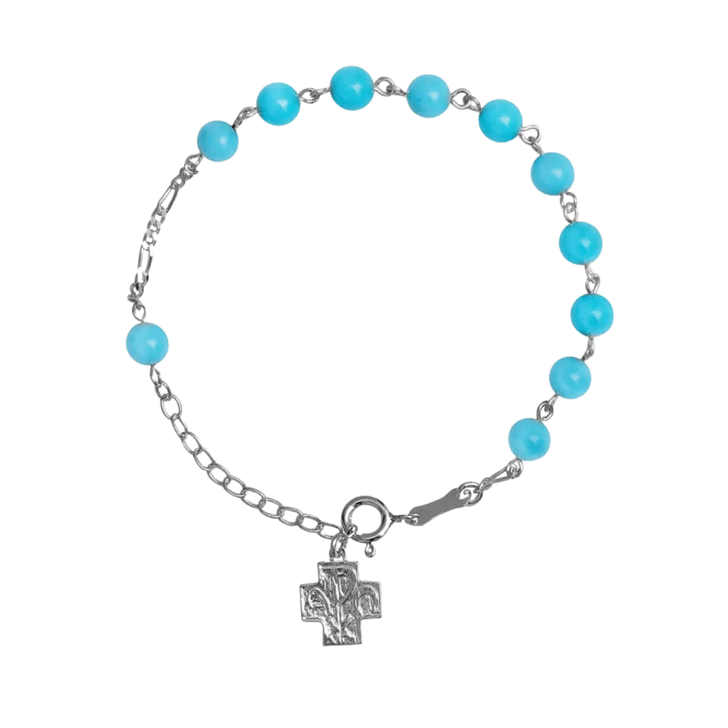 ROSARY BRACELET TURQUOISE - SILVER