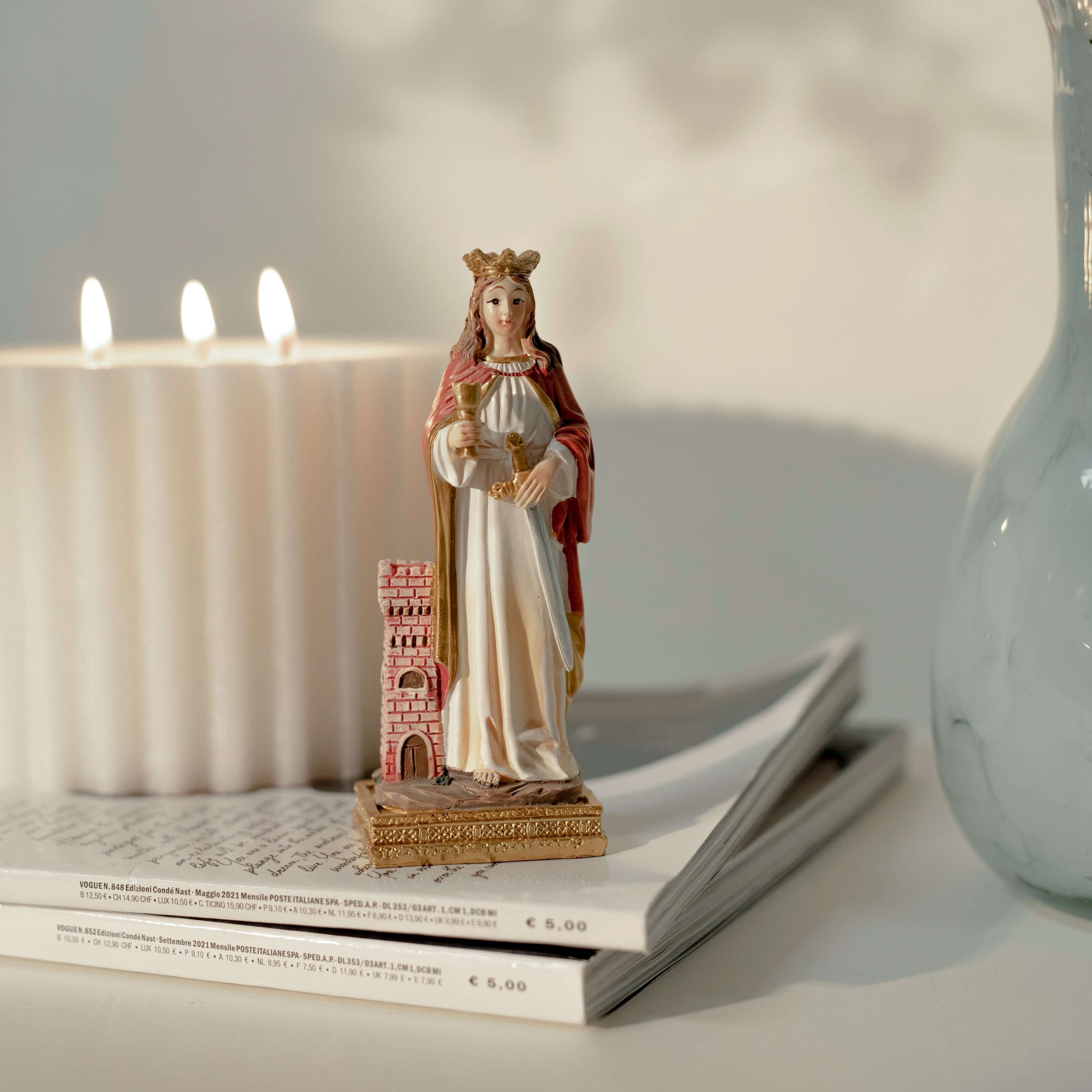 SAINT BARBARA - STATUE - RESIN - Image 2