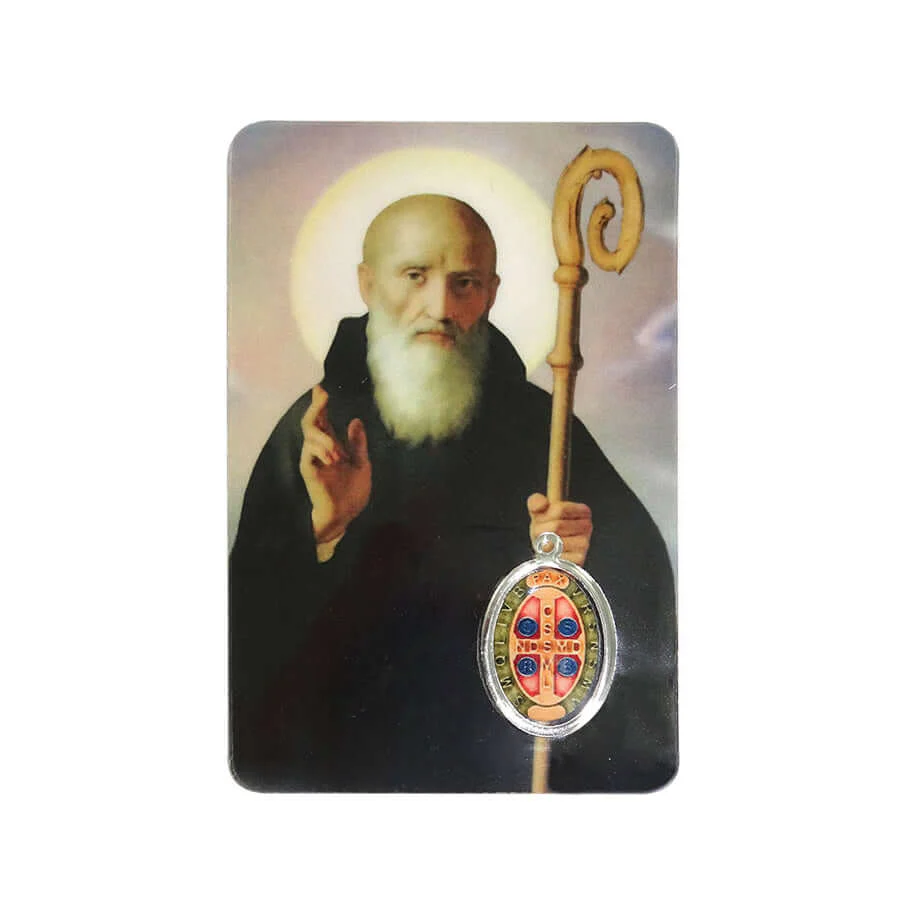 SAINT BENEDICT - PRAYER CARD