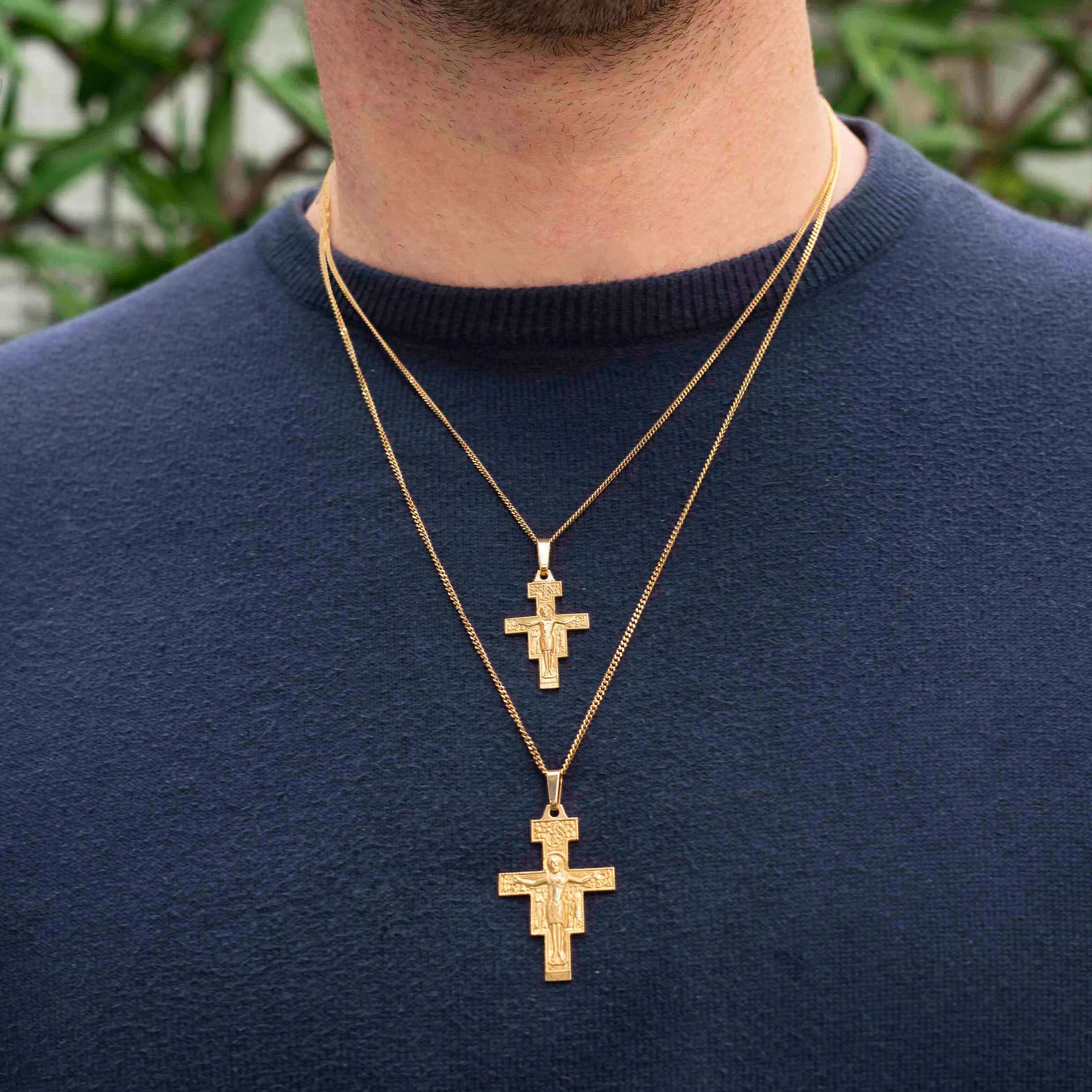 SAINT DAMIAN - CRUCIFIX PENDANT - GOLD - Image 3