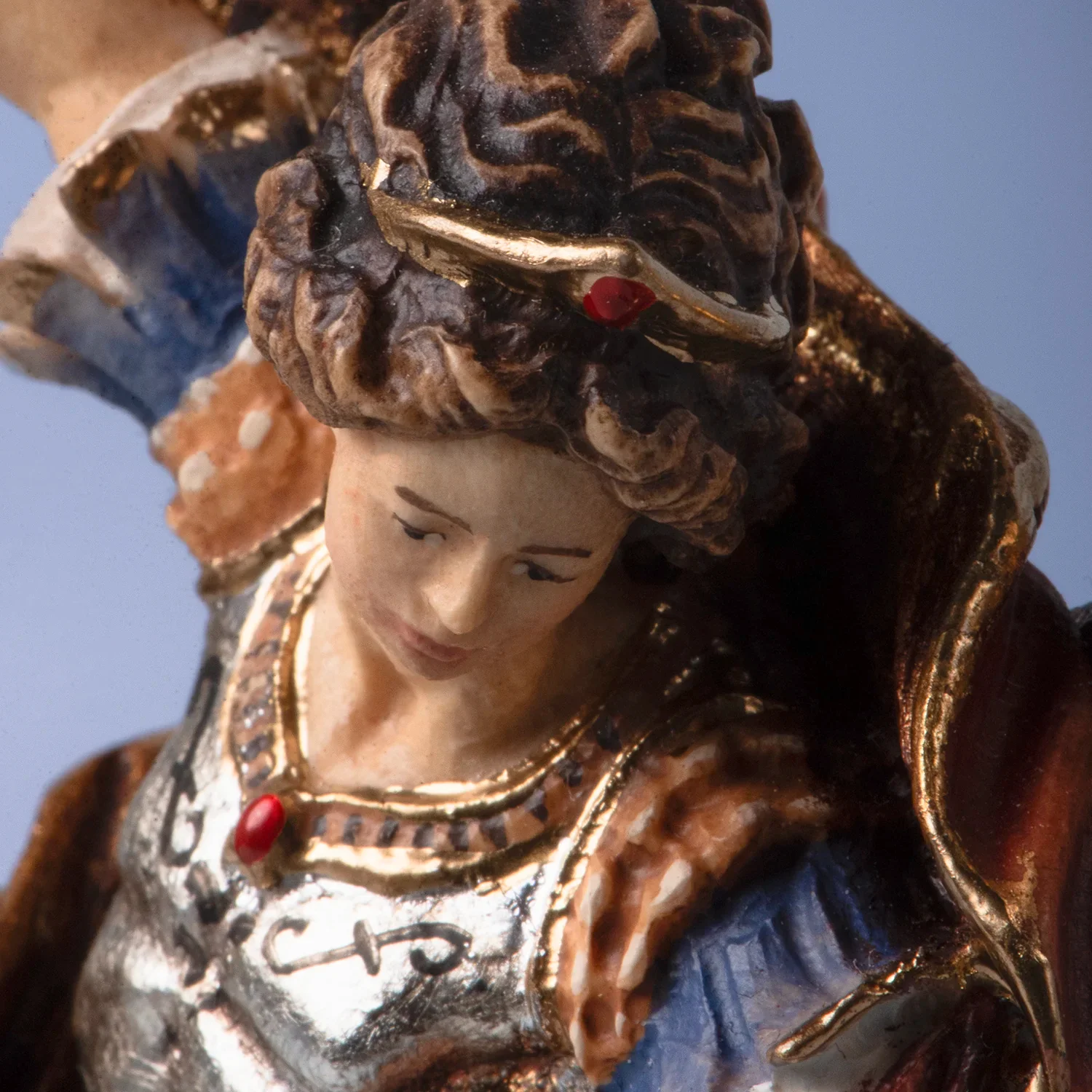 SAINT MICHAEL - STATUE - WOOD - Image 3