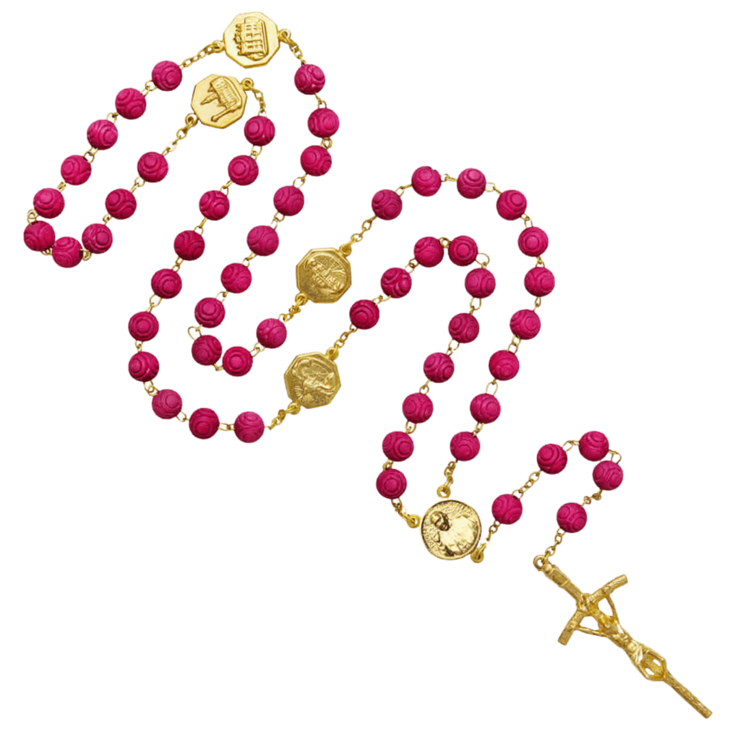 SCENTED ROSE PETAL ROSARY - METAL