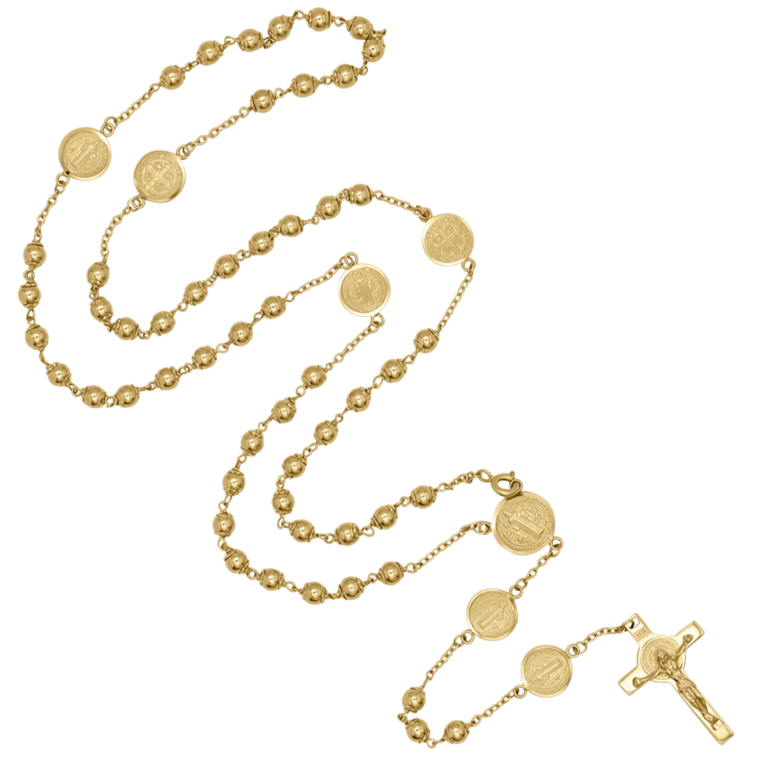 ST BENEDICT - ROSARY - GOLD