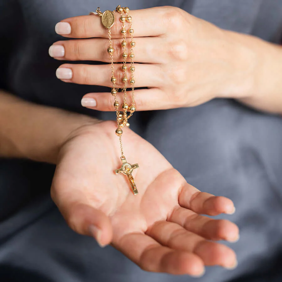 ST BENEDICT ROSARY - GOLD - Image 2
