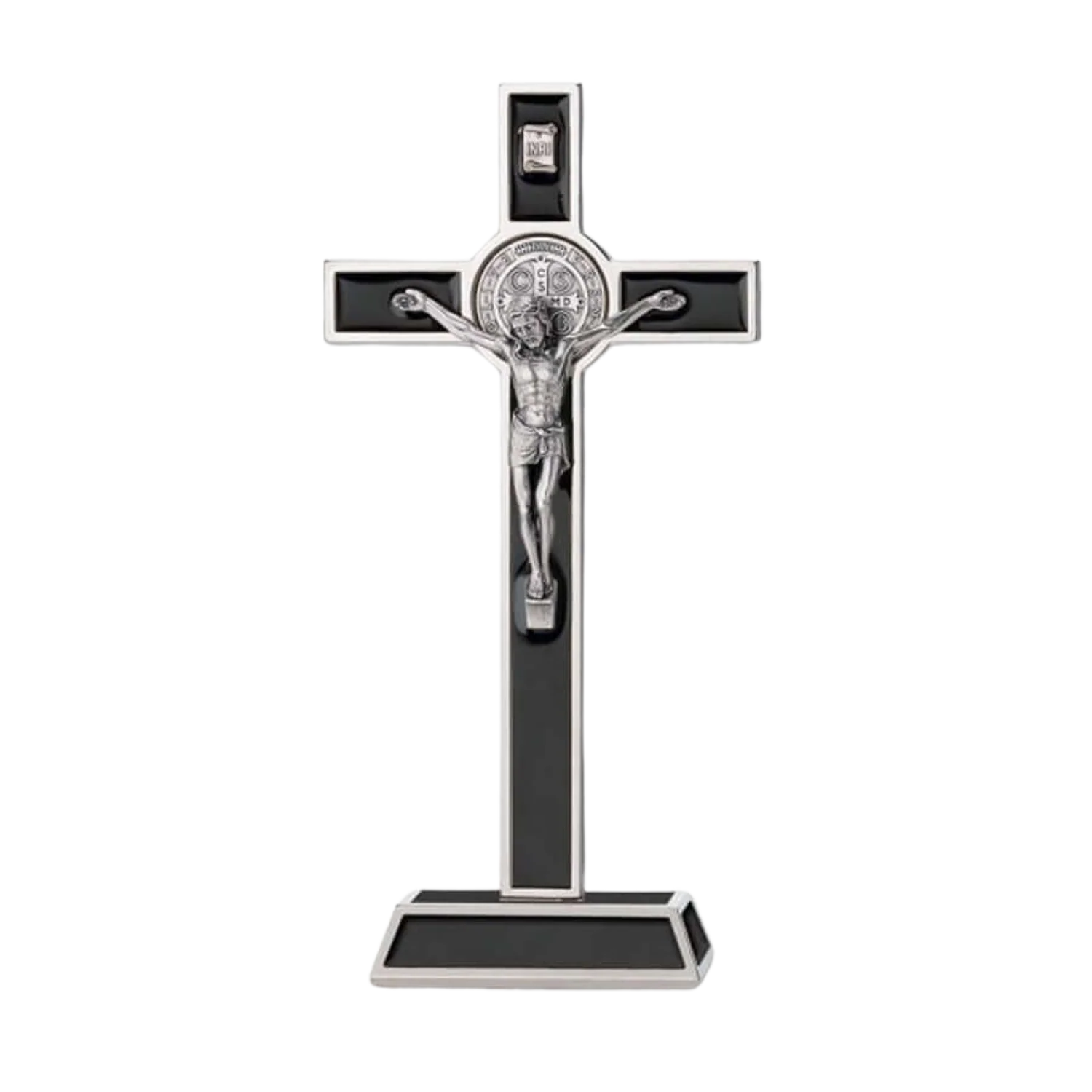 SAINT BENEDICT - STANDING CRUCIFIX - METAL