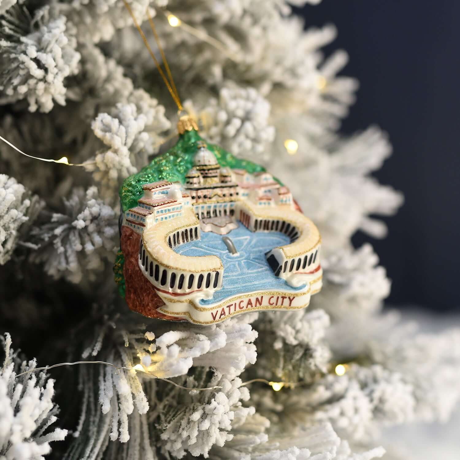 ST PETER'S SQUARE VATICAN - CHRISTMAS TREE DECORATION - GLASS - Image 3