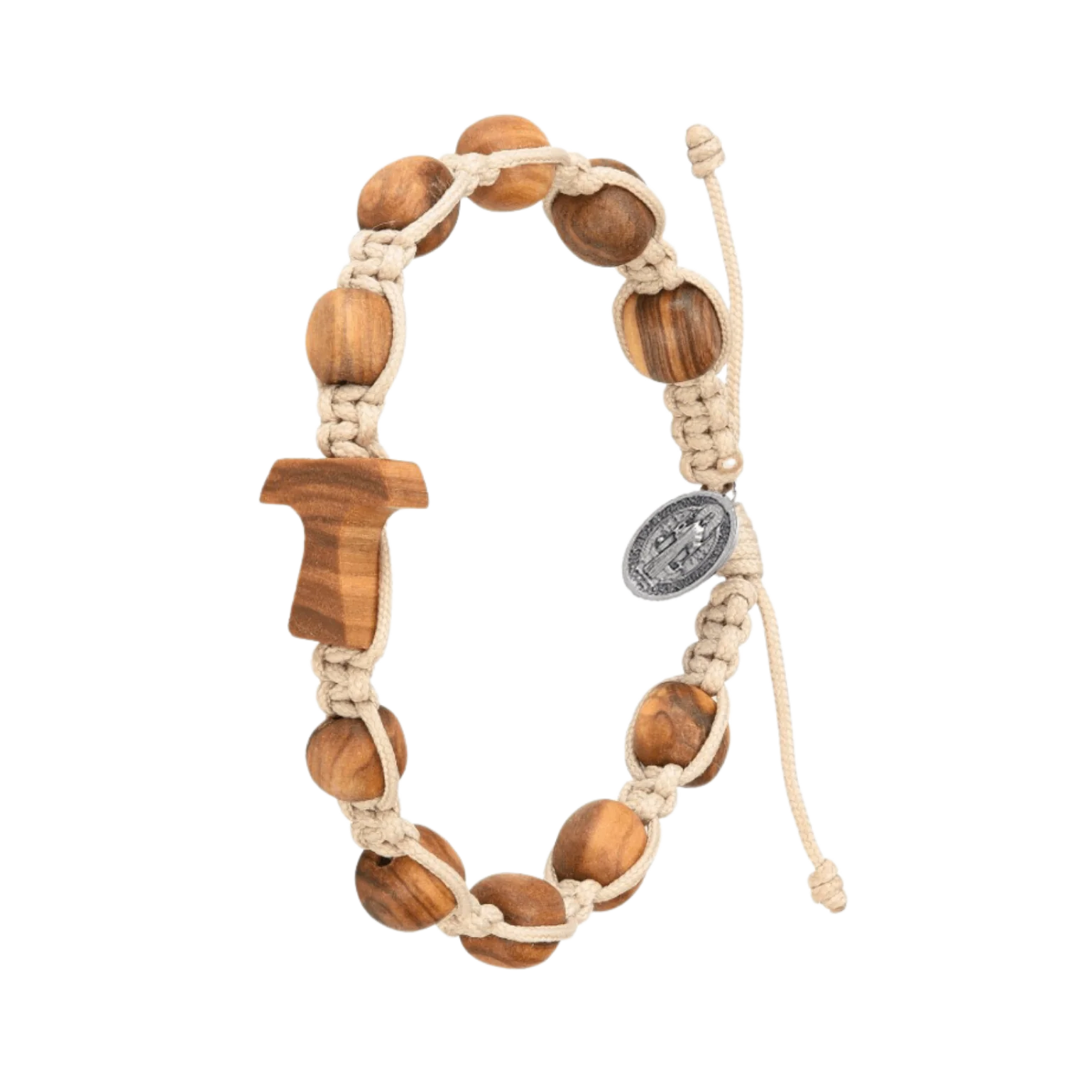 TAU CROSS BRACELET - OLIVE WOOD