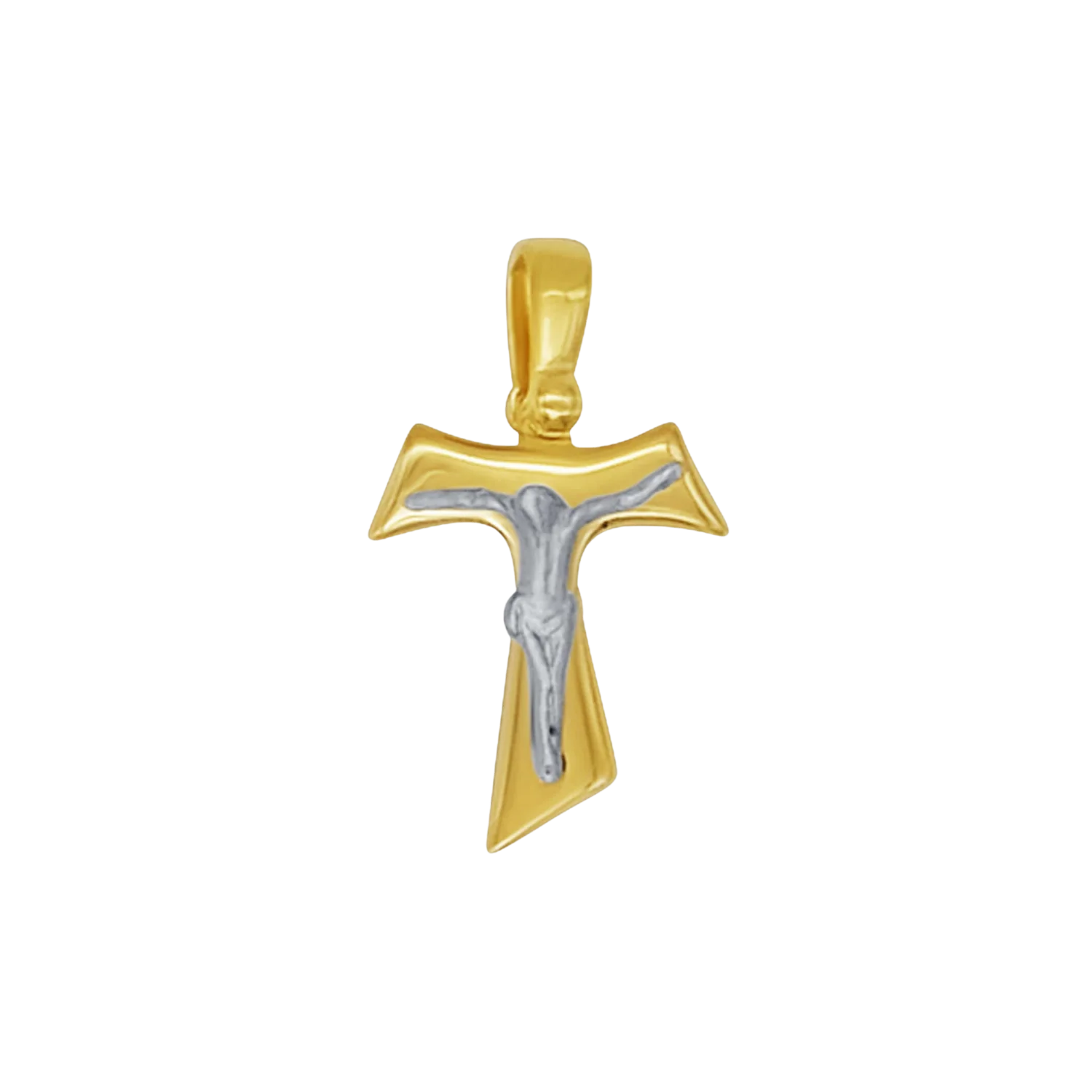 TAU CRUCIFIX - PENDANT - BICOLOR SILVER