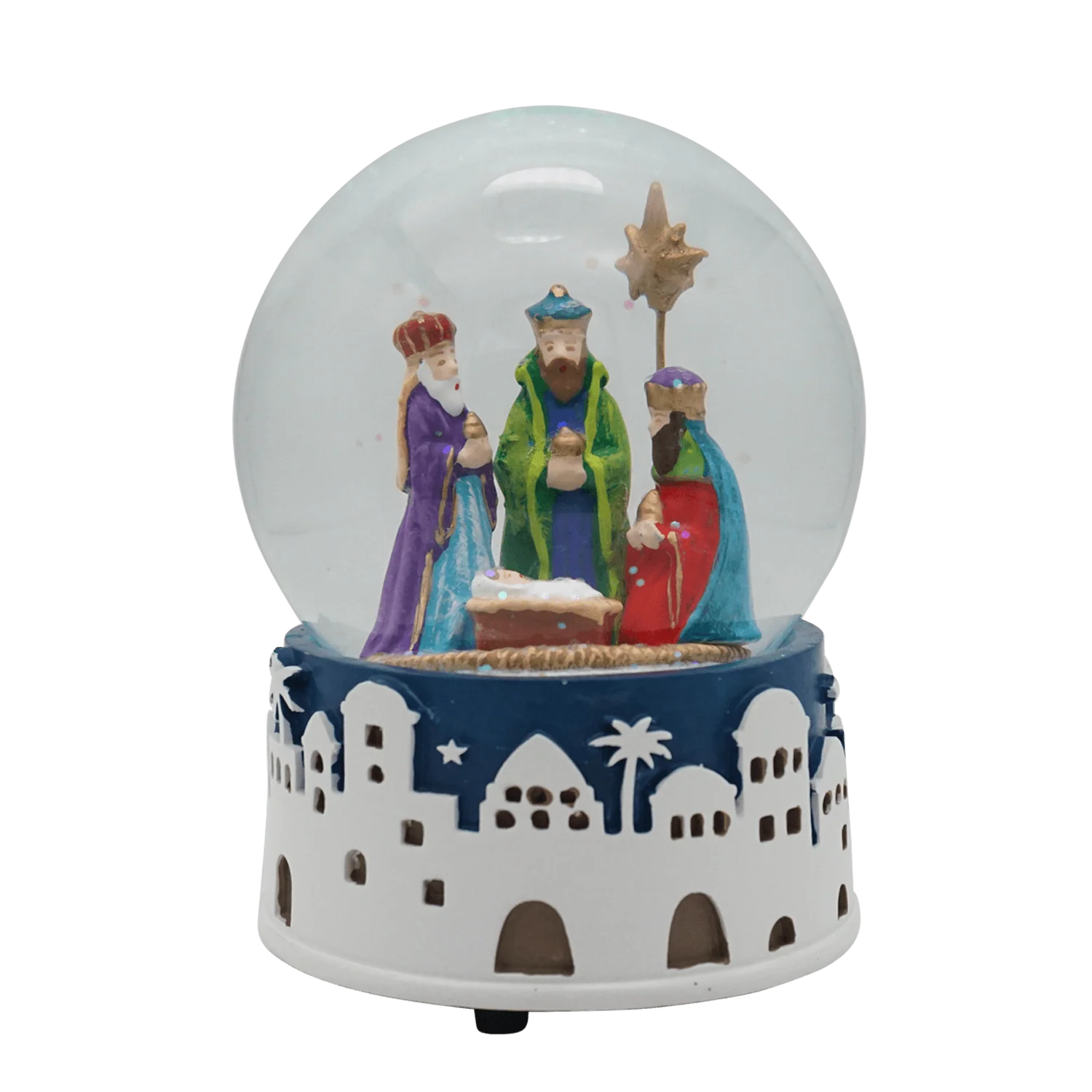 THREE WISE MEN - MUSICAL SNOW GLOBE - CHRISTMAS