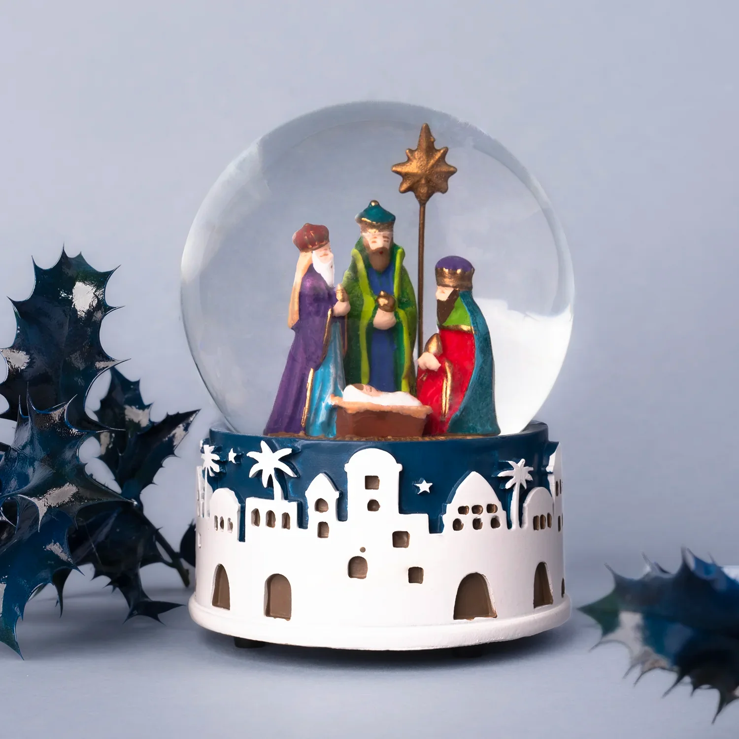 THREE WISE MEN - MUSICAL SNOW GLOBE - CHRISTMAS - Image 2