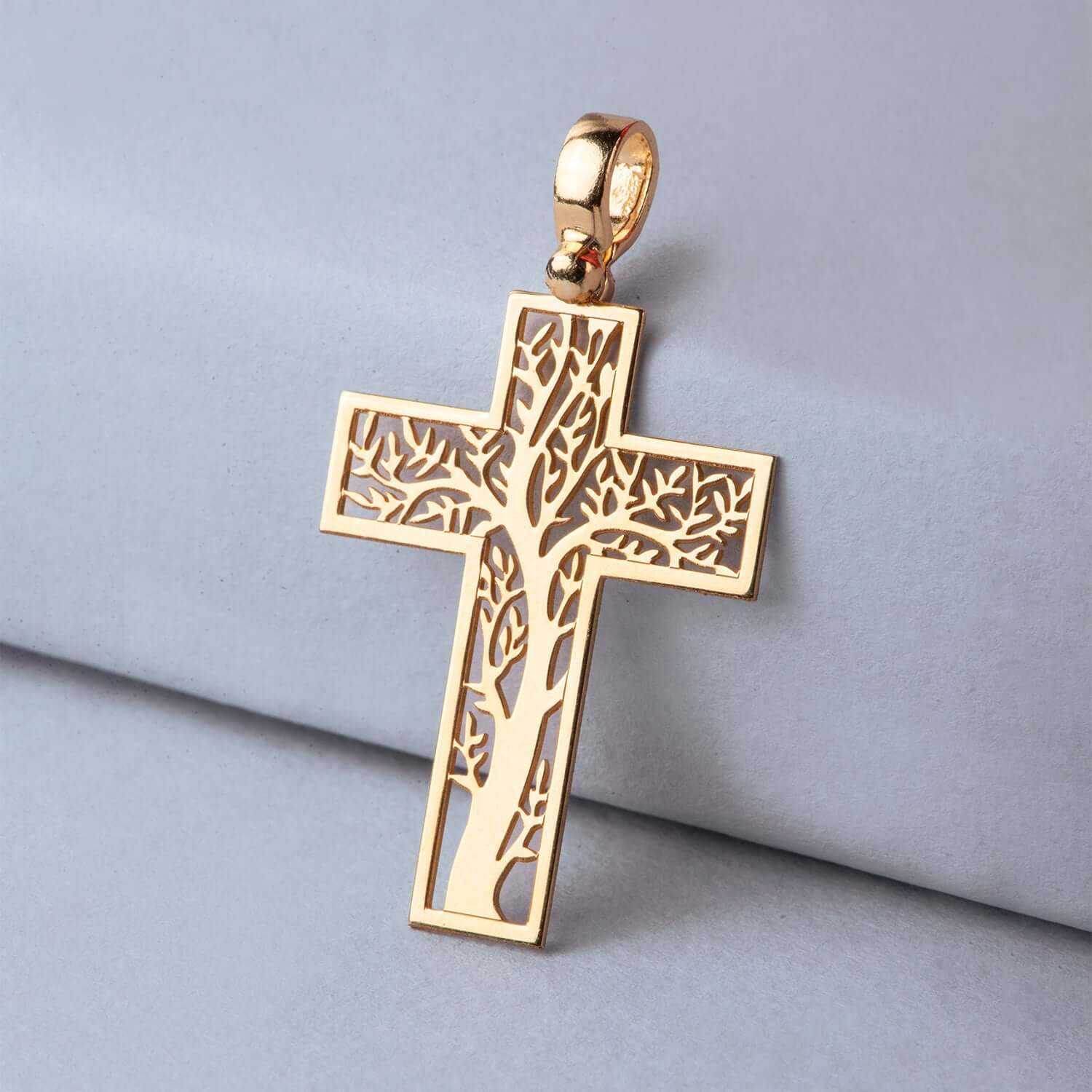 TREE OF LIFE CROSS PENDANT - VERMEIL SILVER - Image 3