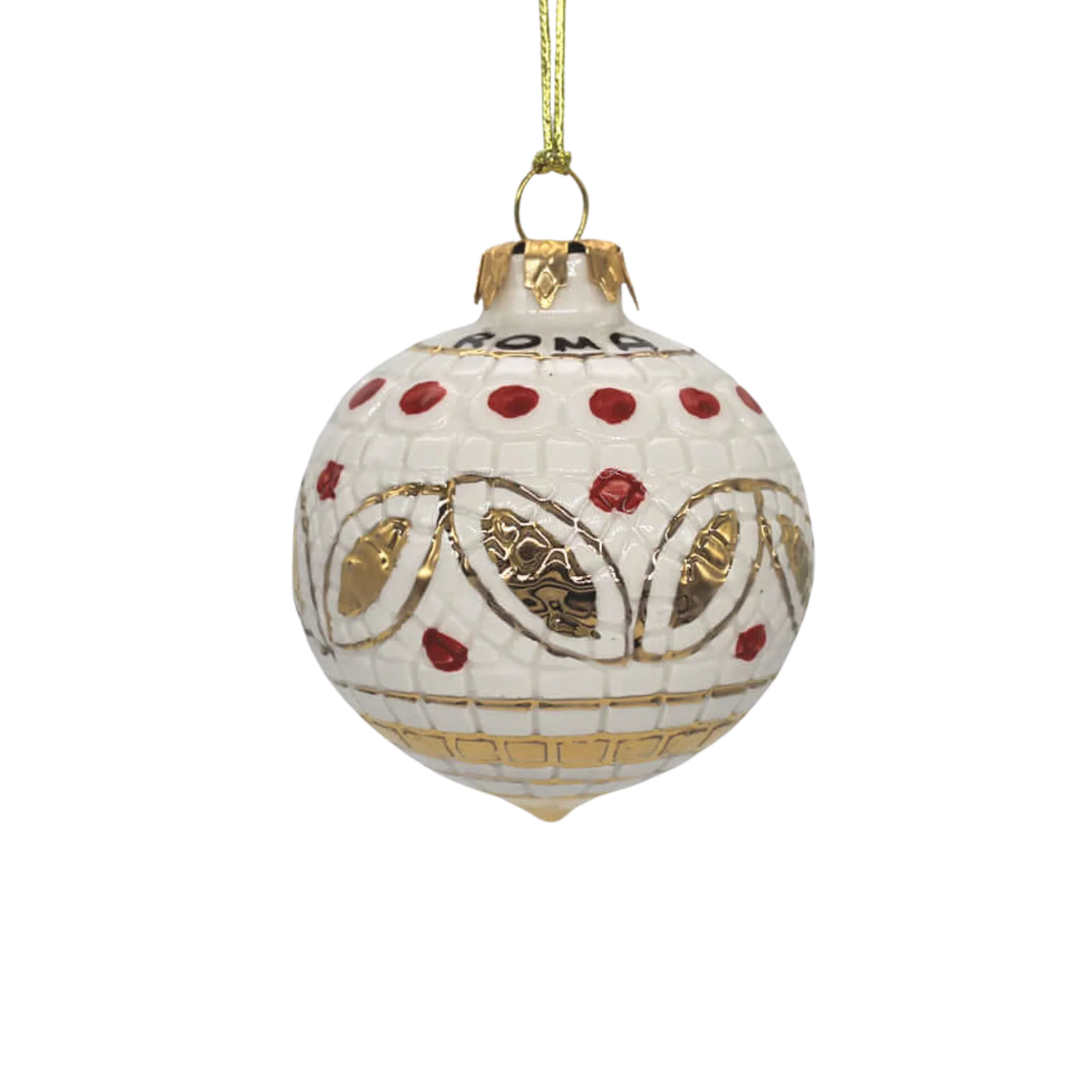 WHITE CHRISTMAS BAUBLE - CERAMIC